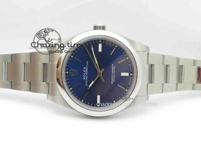 MiroTime 0217 TimelessDesign Oyster Perpetual 39mm 114300 BP Maker Best Edition Blue Dial On SS Bracelet A 3637